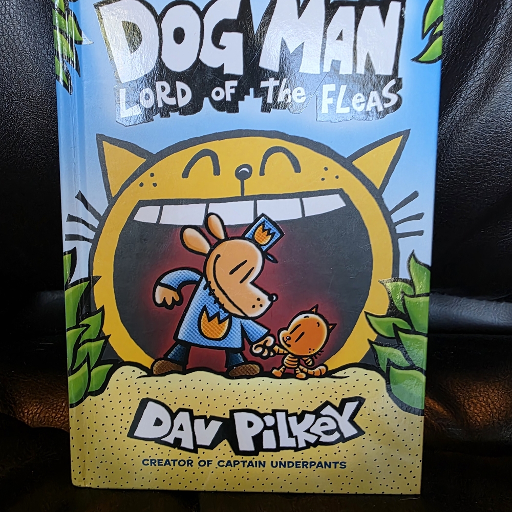 Dog Man: Lord of the Fleas by - Yellow and Blue Cover